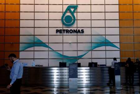 A Petronas logo at their office in Kuala Lumpur, Malaysia. REUTERS