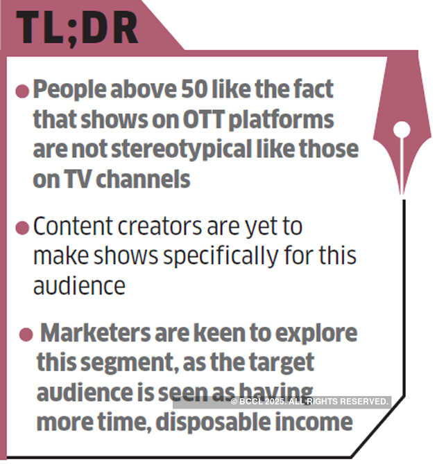 People above 50 years discovering the delights of video-streaming services