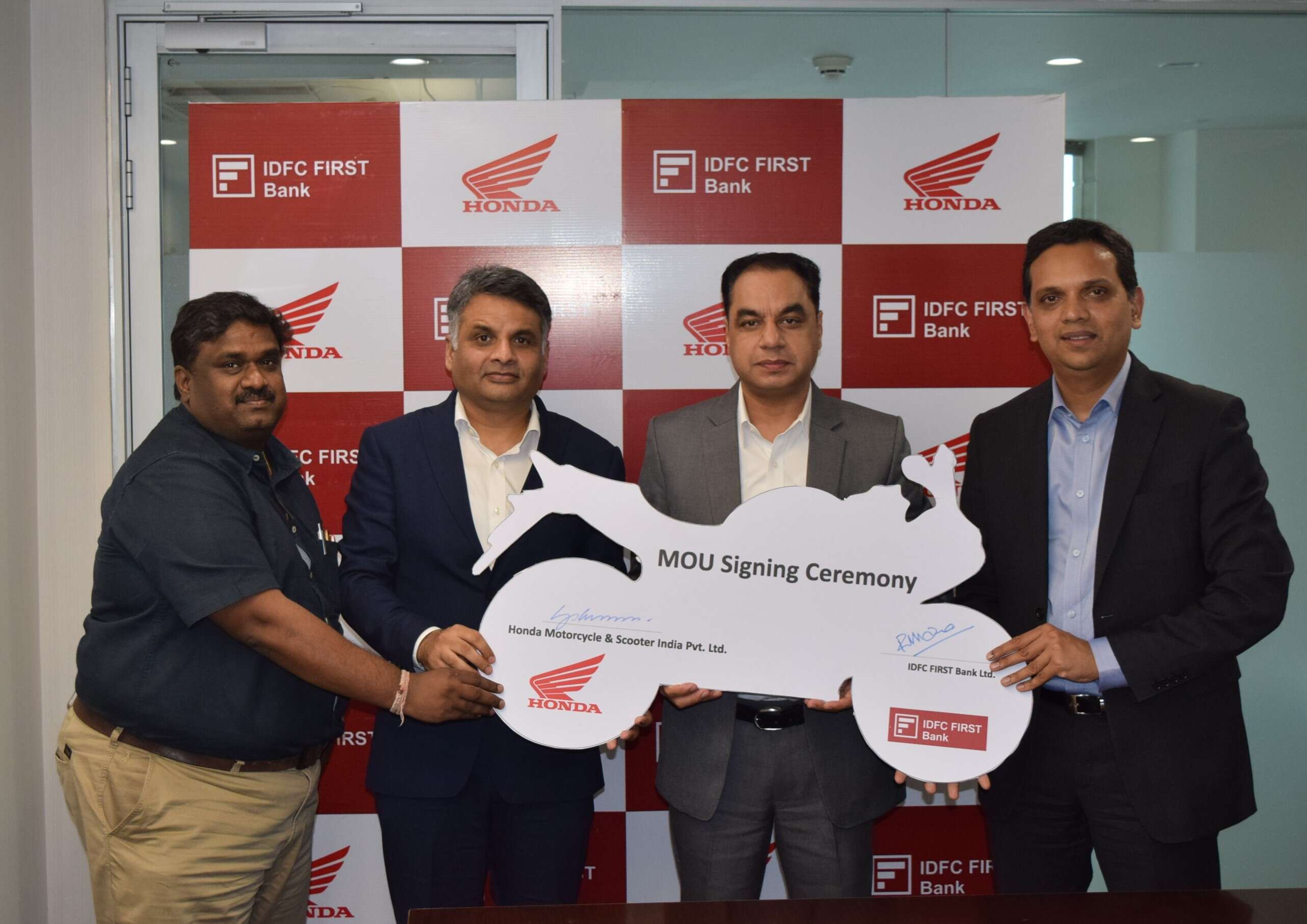 Honda Motorcycle and Scooter India has signed MoU with IDFC First Bank