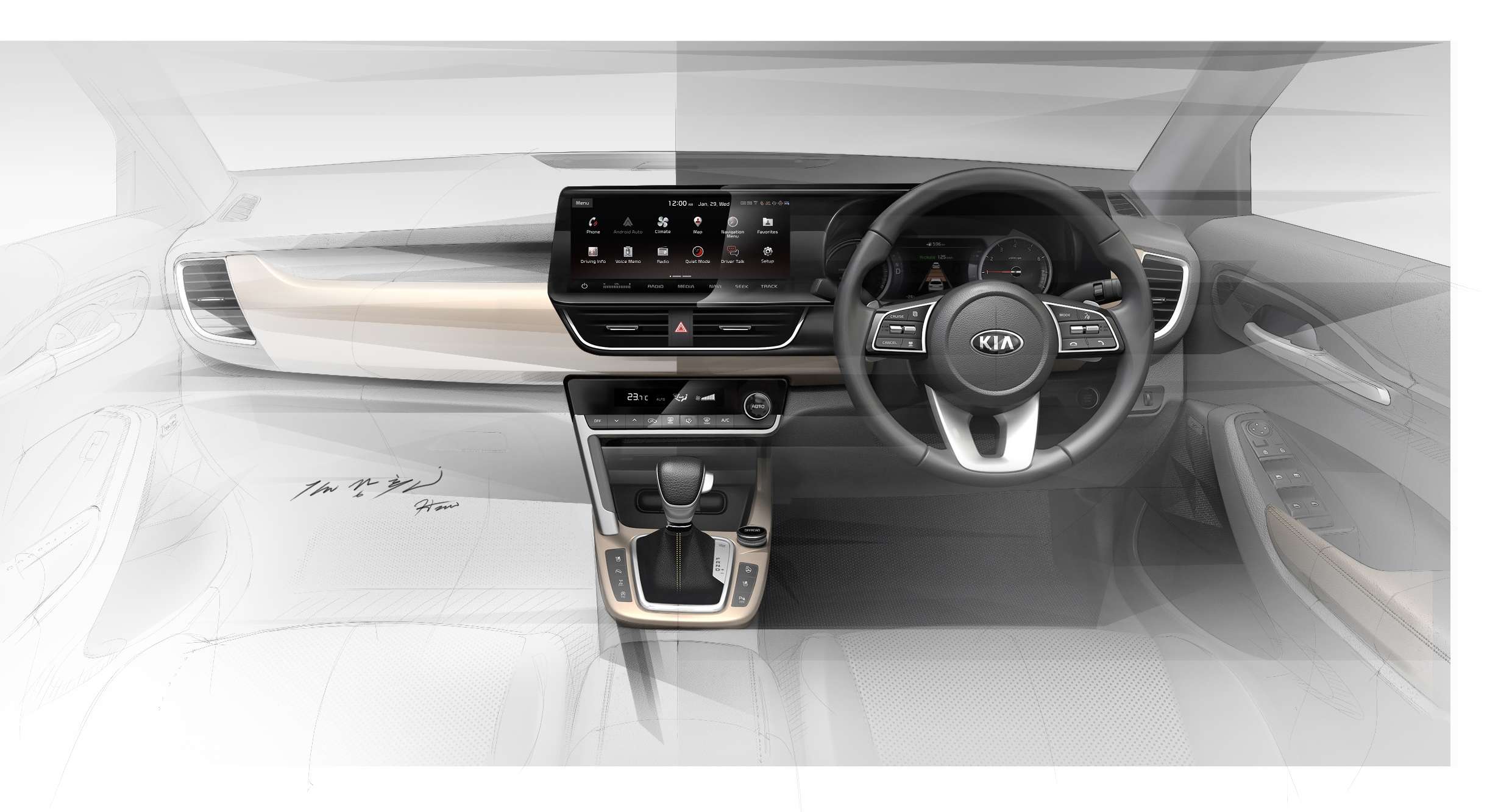 Kia Motors Kia Unveils Interior Design Of All New Mid Suv