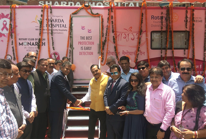 Breast cancer detection van launched in Noida to screen patients for free