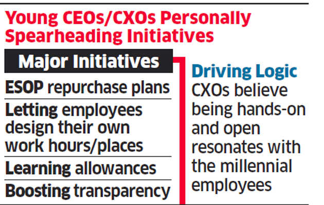 Young bosses go the extra mile for employees
