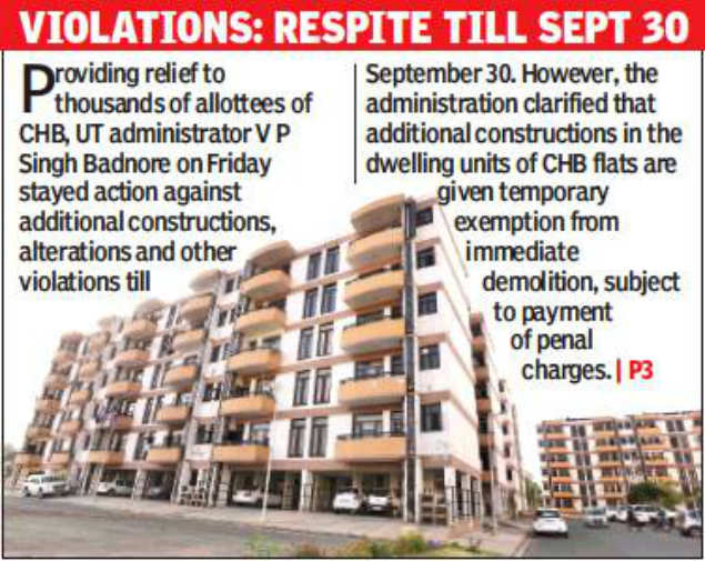Chandigarh administration to reconsider high prices of CHB flats