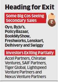 VC funds set to pocket $2.5B from part-exits