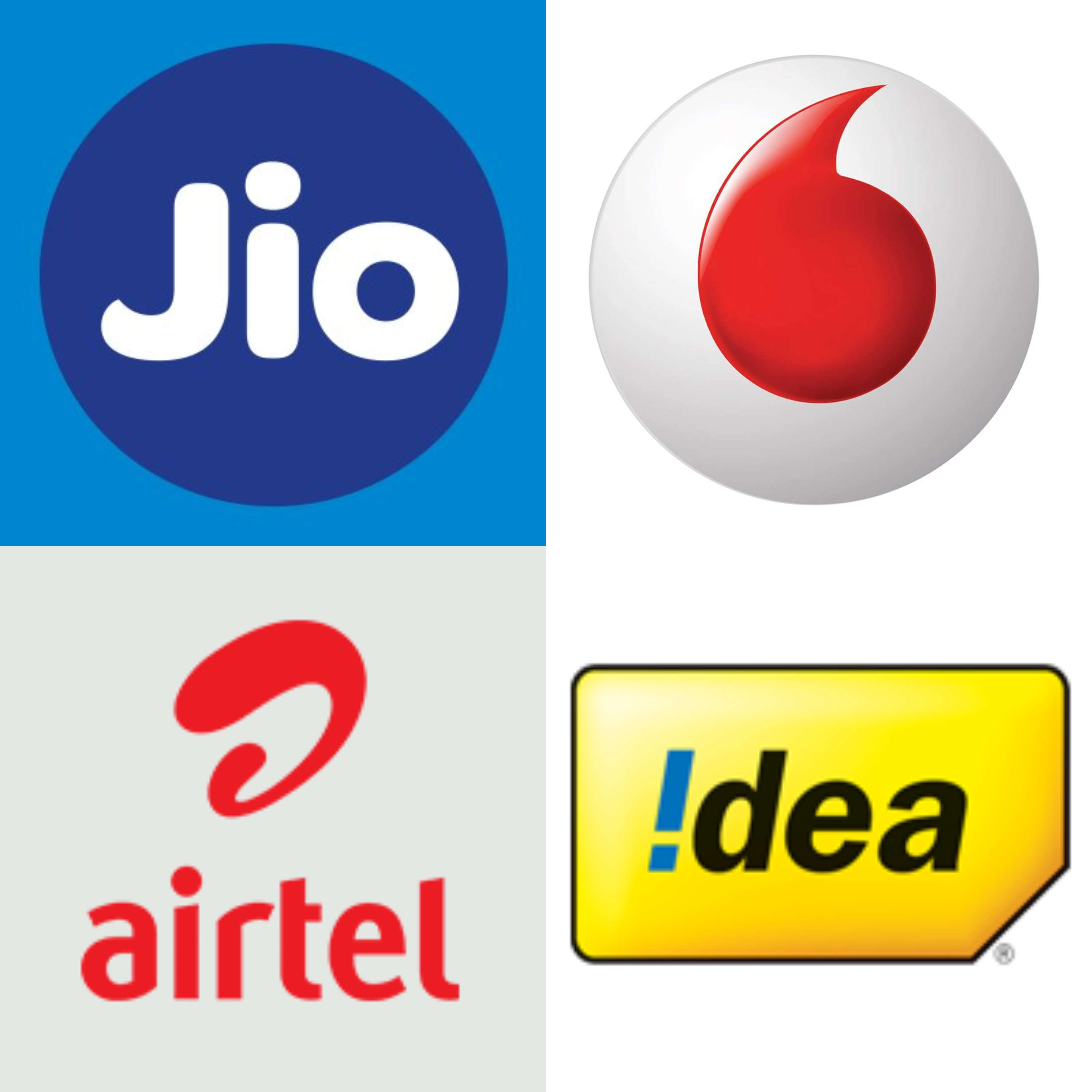 Image result for Reliance Jio, Airtel, Vodafone