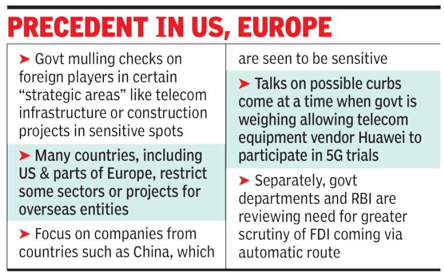 Govt mulls curbs on foreign firms in ‘strategic areas’ like telecom