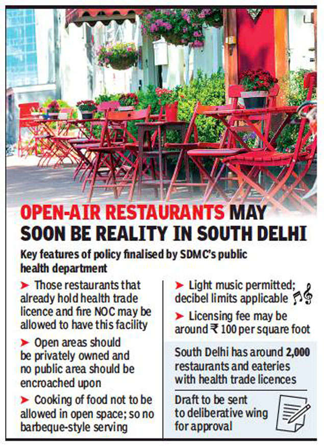 You can soon dine in the open in south Delhi eateries