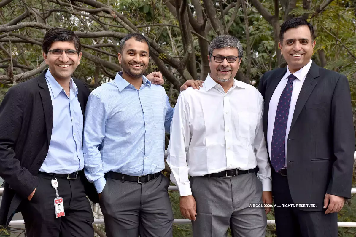 (L-R) Tricog co-founders Zainul Charbiwala, Abhinav Gujjar, Udayan Dasgupta and Charit Bhograj