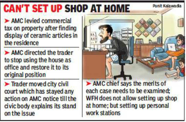 Ahmedabad: Work-from-home invites commercial property tax!