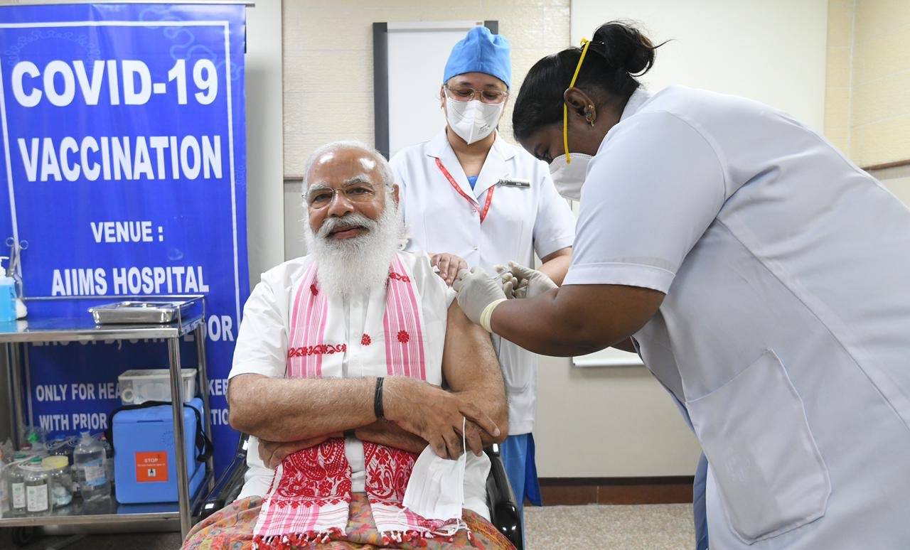 PM Modi takes first dose of Covid-19 vaccine at Delhi's AIIMS