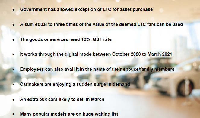 LTC benefits adds to the mad car rush in March