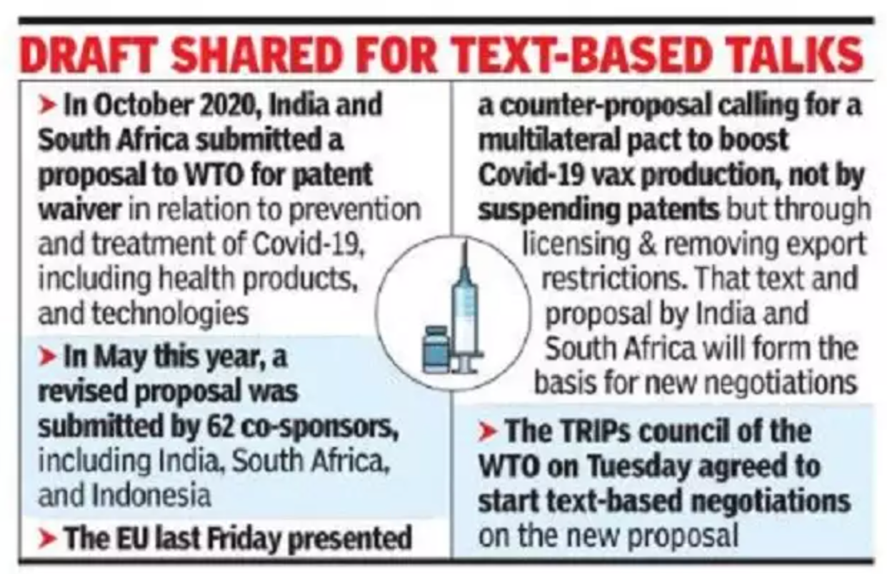 WTO members to discuss patent waiver for Covid drugs, vax