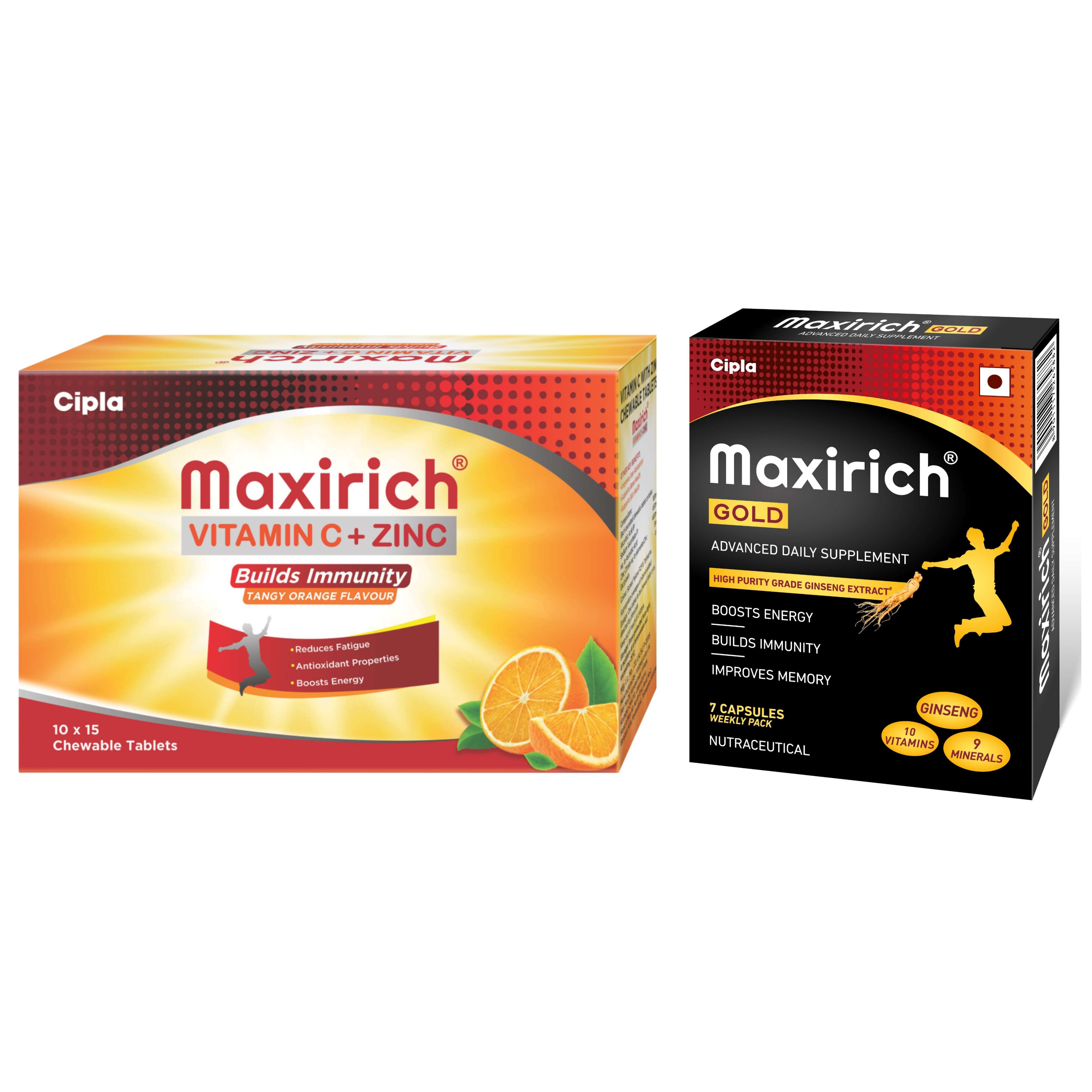 Cipla Health Launches Maxirich Vitamin C Zinc Chewable Tablets And Maxirich Gold Supplement Health News Et Healthworld