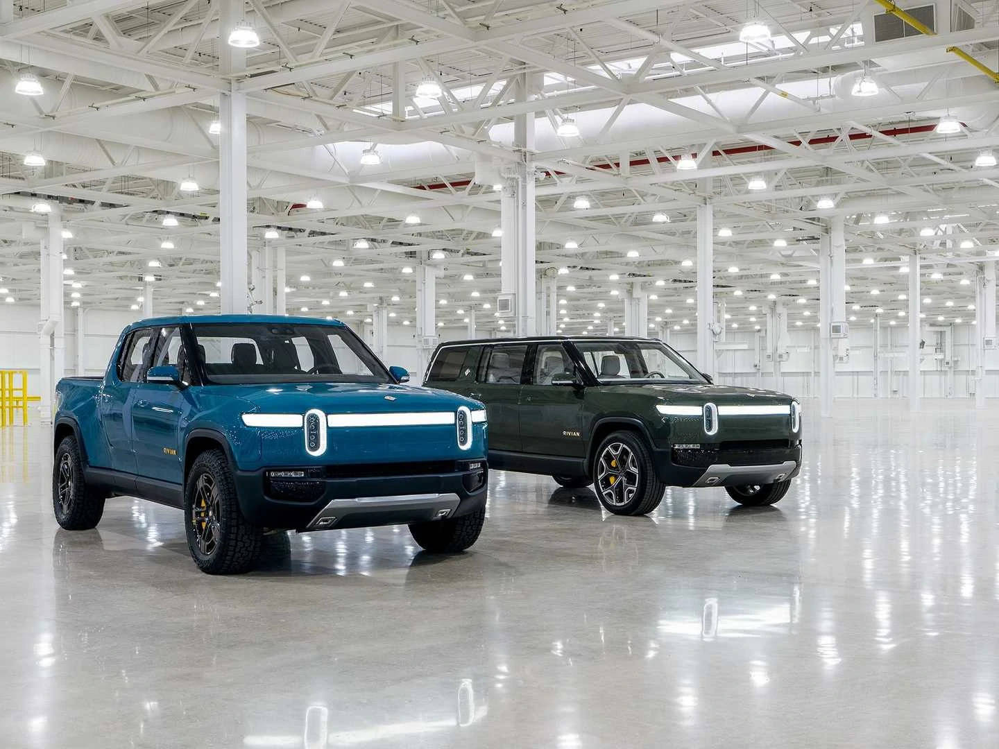 Launch editions of Rivian's pickup and SUV are priced at $73,000 and $75,500, respectively, with 2022 models available for preorder at $67,500 for the R1T and $70,000 for the R1S. Amazon has ordered 100,000 electric vans from Rivian through 2024, with production scheduled to begin in the fall of this year.