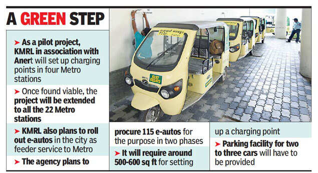 E-vehicle recharging points soon at all metro stations in Kochi