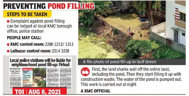 Kolkata civic body lens on construction debris dumped in ponds