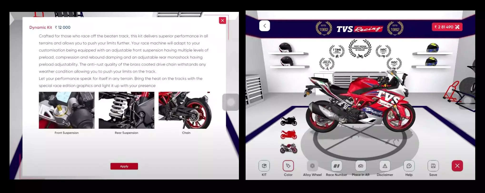 TVS ARIVE Configurator