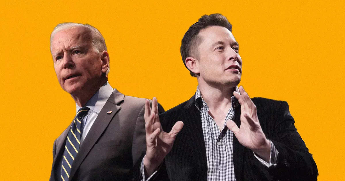 Joe Biden (left), Elon Musk (right) 
