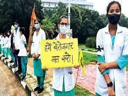 Chandigarh: 81 healthcare workers protest termination of services