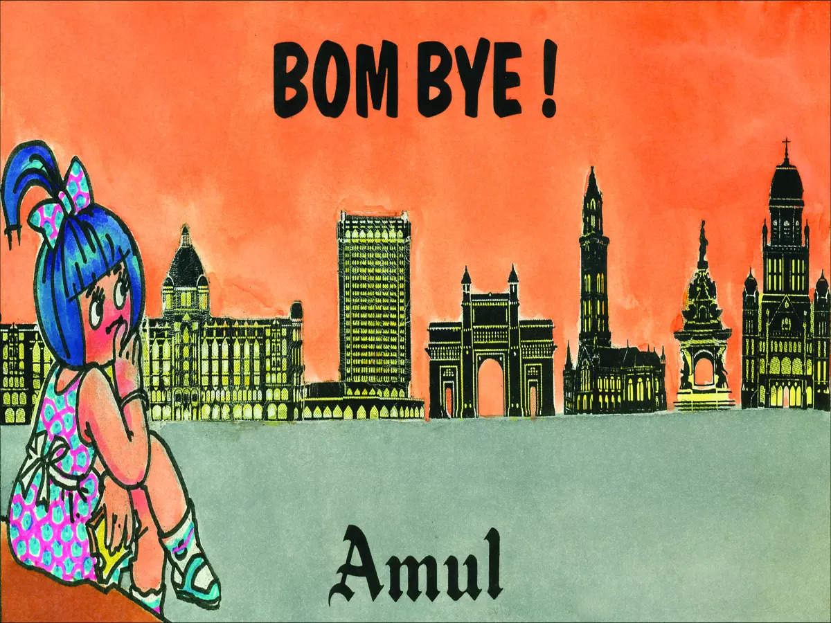 This tagline was created when Bombay, the city of 7 islands was renamed Mumbai. The tagline was created by copy consultant, Manish Jhaveri. This is an original clipping.  Amul