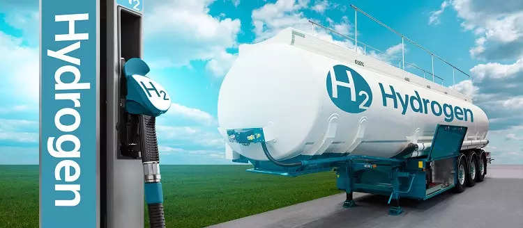 Green hydrogen is produced by splitting water into hydrogen and oxygen in an electrolyser by using renewable-powered electricity. 