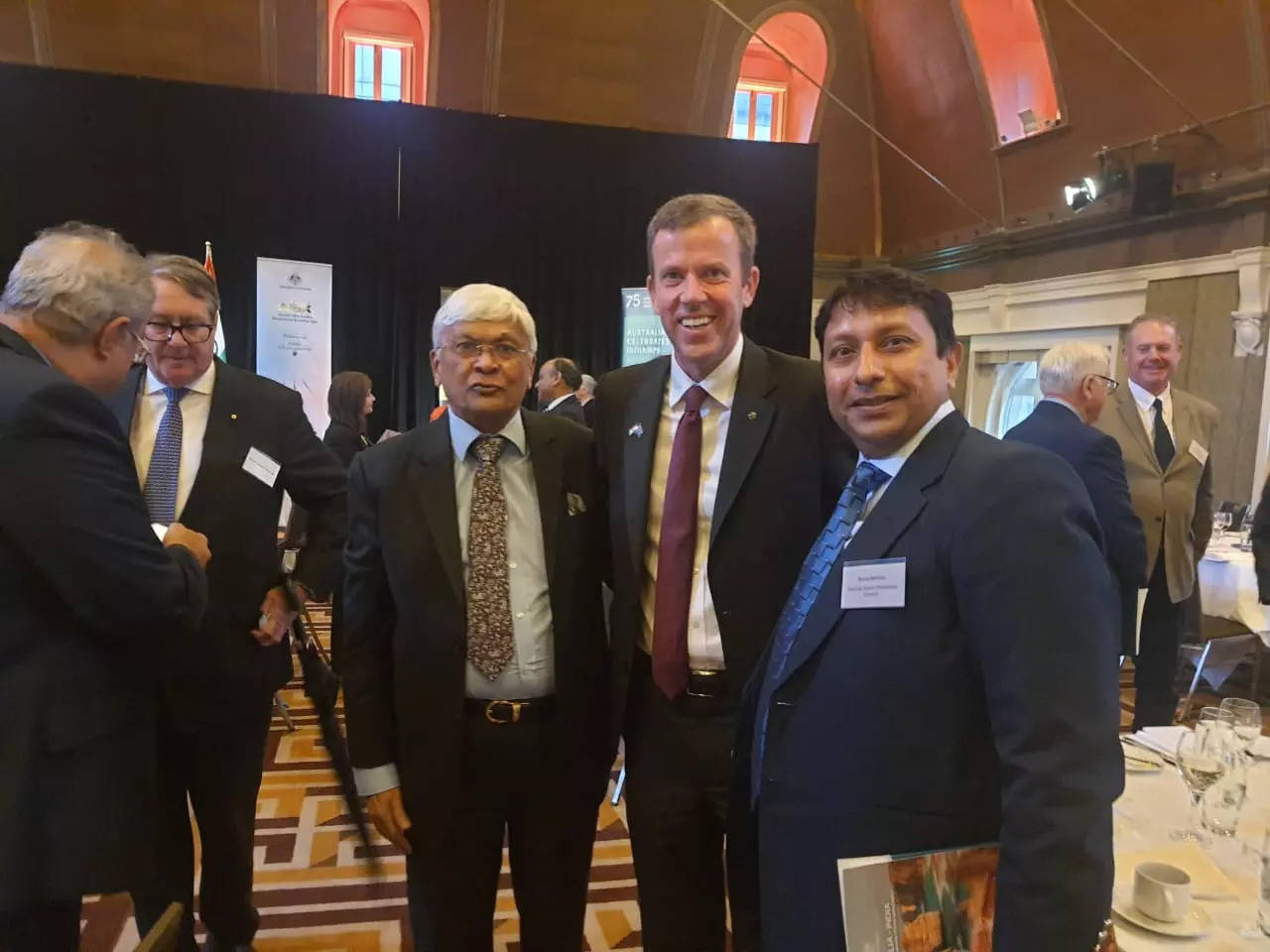  SEPC Chairman Sunil H Talati and Karan Rathore, VC, SEPC with Dan Tehan, Trade and Investment Minister of Australia. 