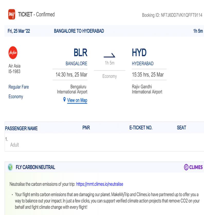 MakeMyTrip partners with climate tech-startup to encourage travellers to neutralise their flight emissions