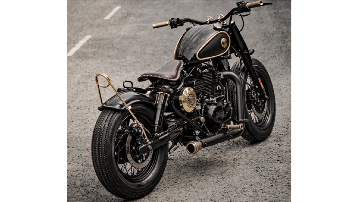 Royal Enfield 'Divine': Custom-built Classic 350 with gold finish used just right