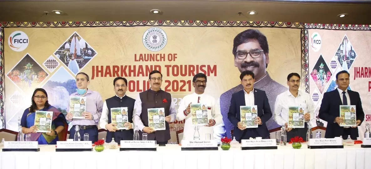 <p>Unveiling of Jharkhand's new tourism policy by the State's CM, Hemant Soren in Delhi.</p>