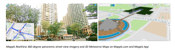 MapmyIndia releases  Mappls RealView and  Mappls App  for 360-degree street view