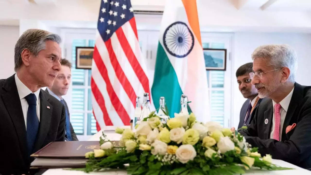  U.S. Secretary of State Blinken with India's Foreign Minister Jaishankar. (Reuters)