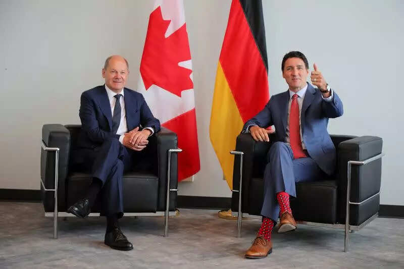  German Chancellor Olaf Scholz met with Canadian Prime Minister Justin Trudeau on Monday morning during a three-day visit with a delegation of German company executives in tow. 