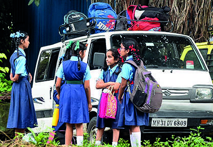  As per rule, a van should not carry more than 10 students (if they are less than 12 years of age), while autorickshaw should ferry up to five students. 