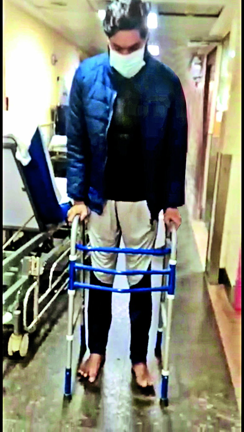Man bedridden for 4 yrs walks a day after surgery in Delhi