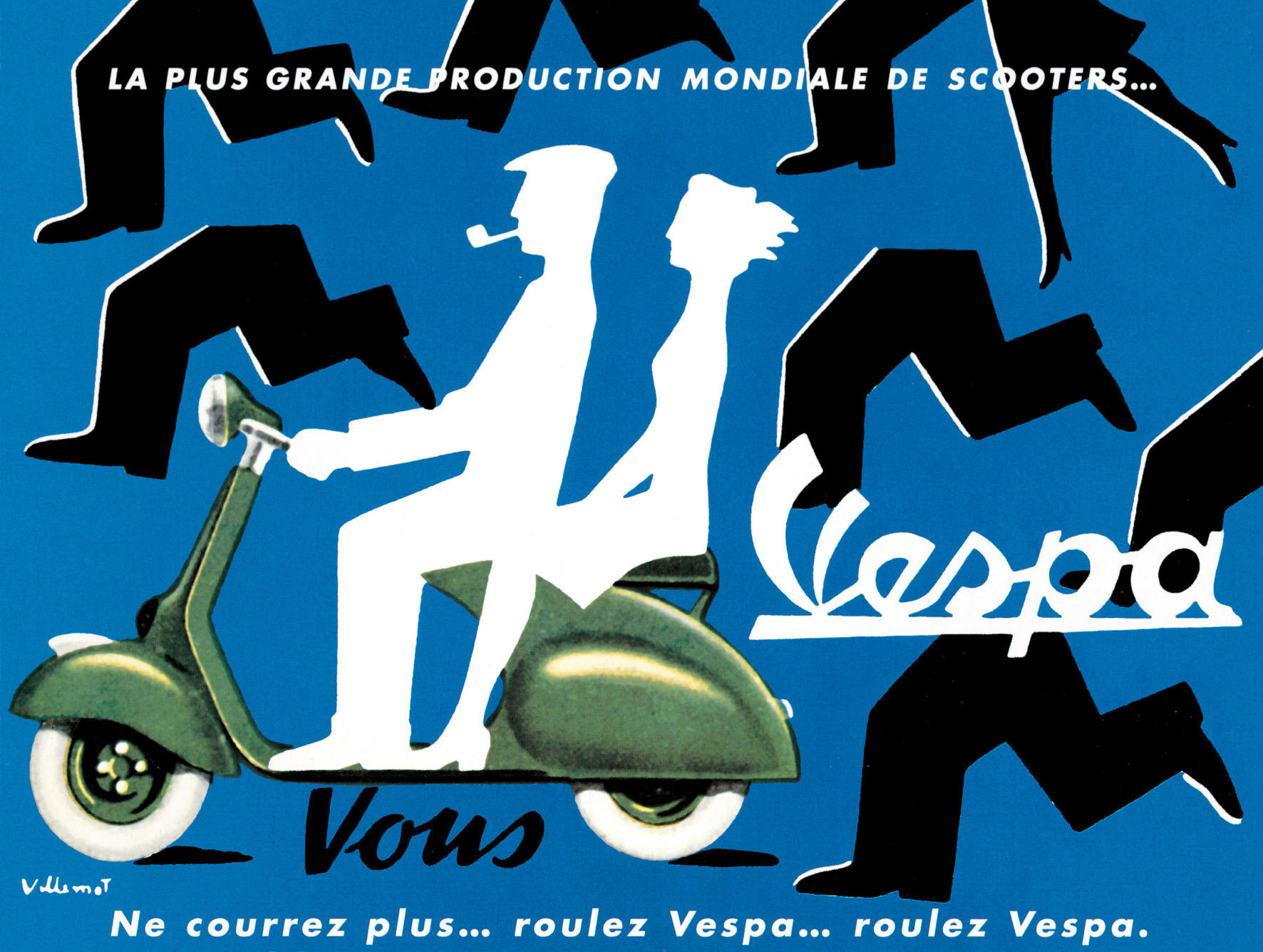 vintage vespa poster