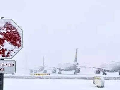 Munich airport: Snowstorm brings Munich airport to standstill and causes  travel chaos in Germany - The Economic Times