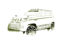 Mahindra TUV300 -  Glimpses of the interiors and exterior