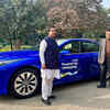 Renewable minister Joshi takes Gadkari on fuel cell EV ride to promote green hydrogen