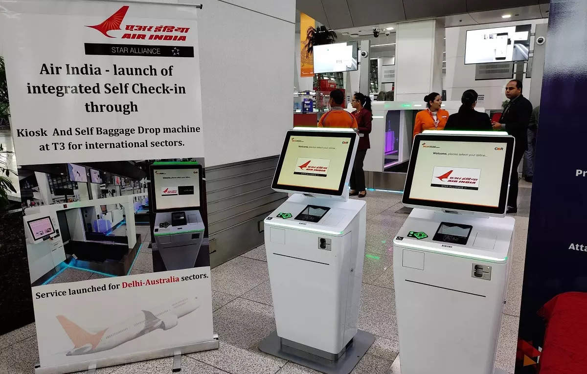 Air India introduces self-service kiosks for baggage and check-in at Delhi airport for overseas travel