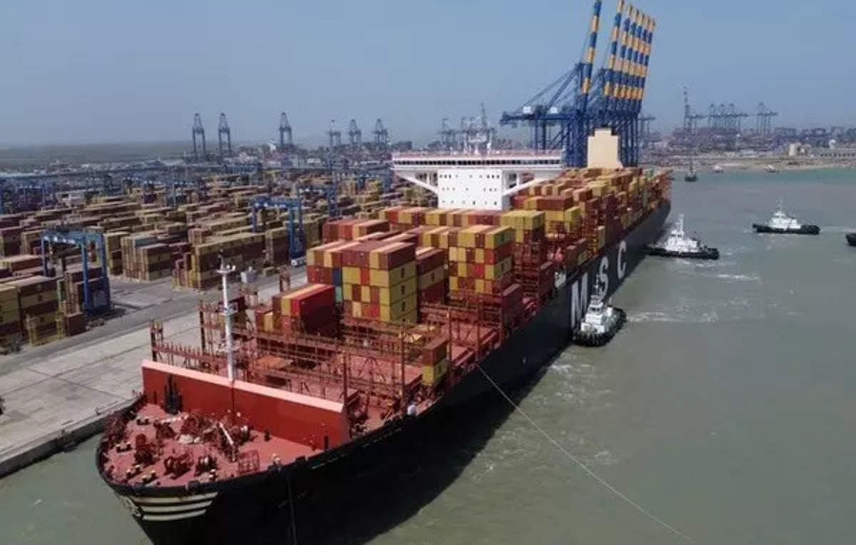 Largest container ship to arrive in India docks at Adani's Mundra Port ...