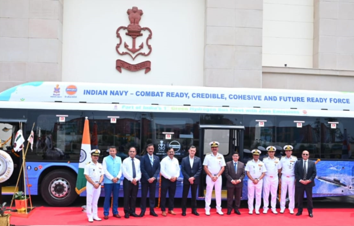 Indian Navy Partners with Indian Oil for Green Hydrogen Fuel Cell Buses