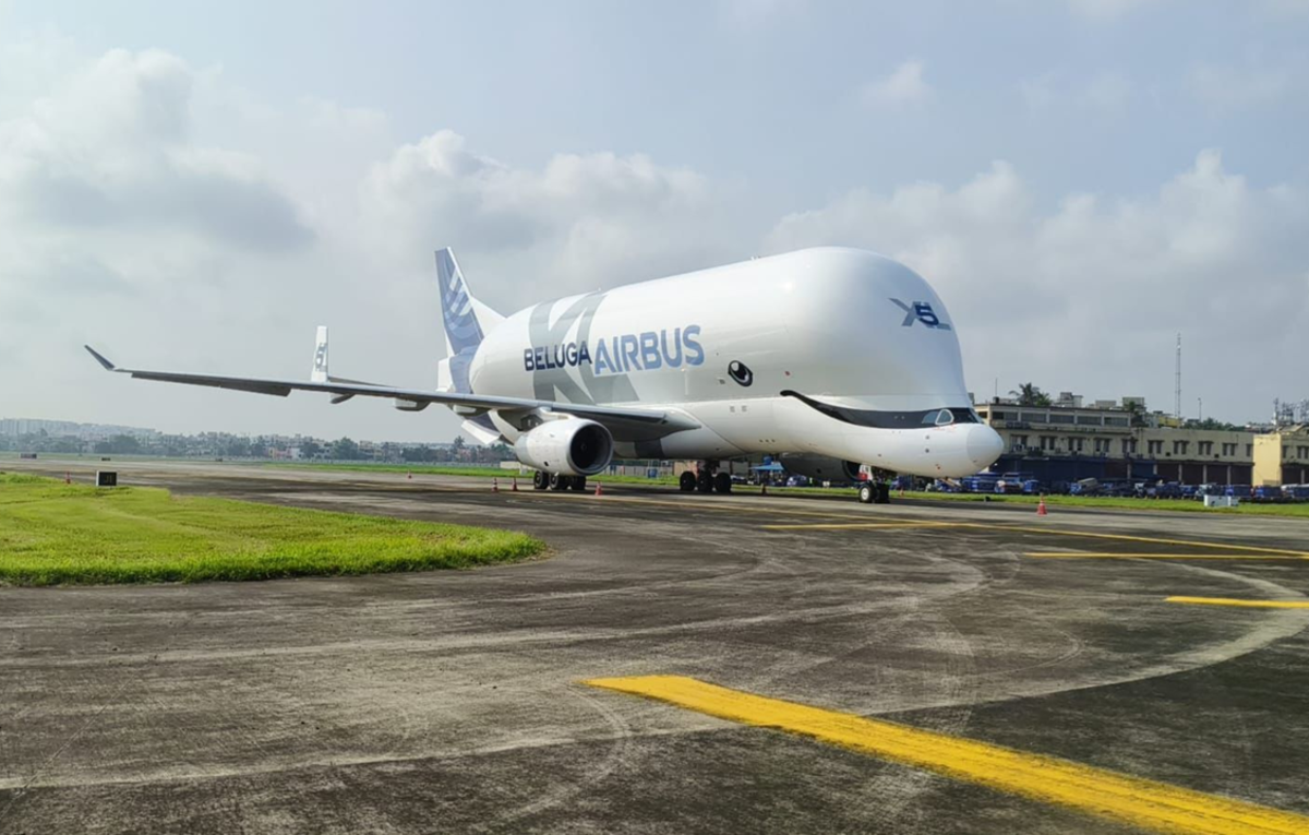 World s Largest Cargo Plane Beluga XL Makes Another Landing At Kolkata 