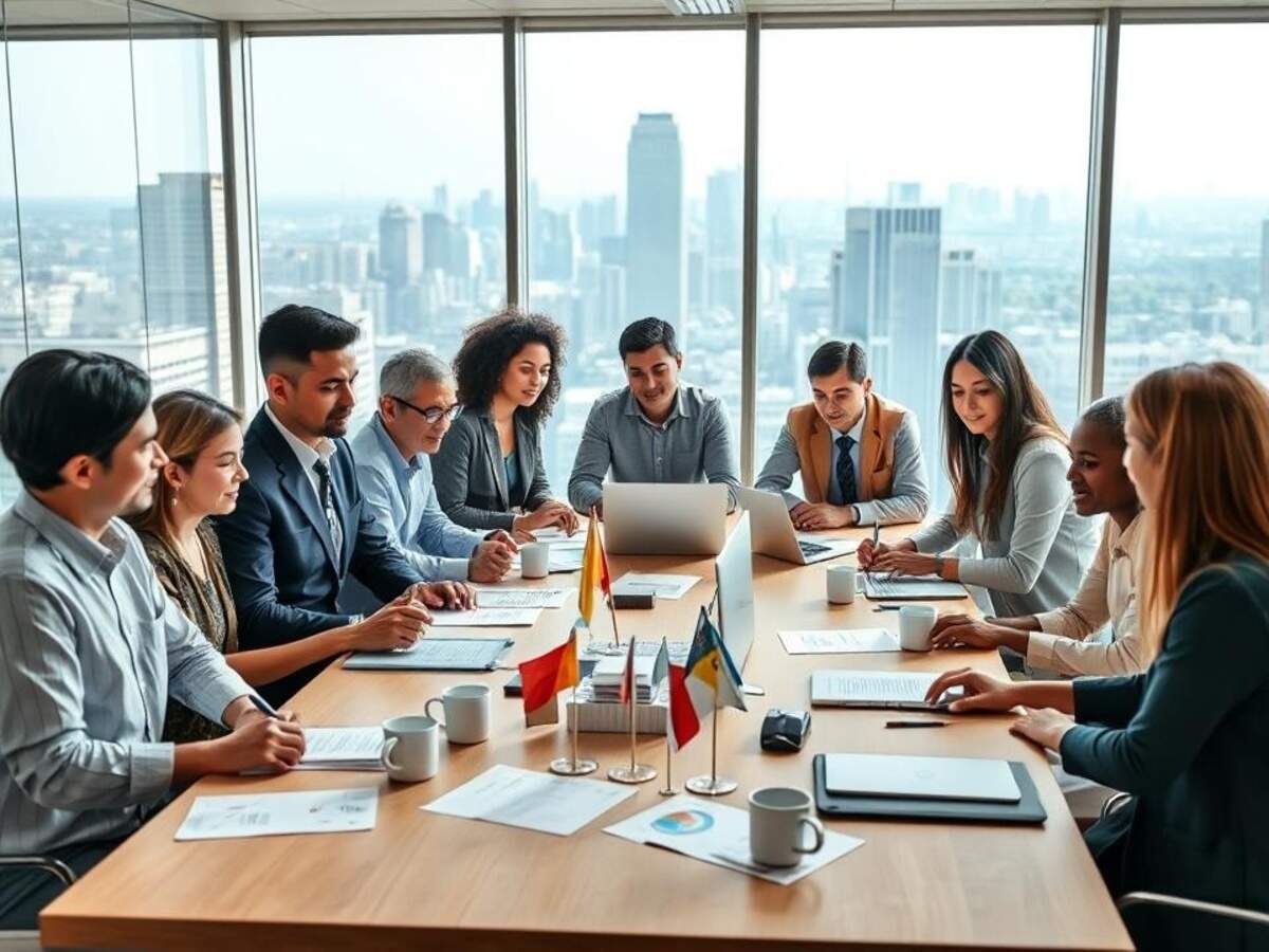 International HR and business meeting