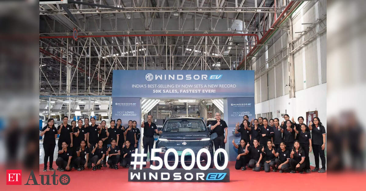 JSW MG Motor India reports 50,000 MG Windsor sales in under 400 days