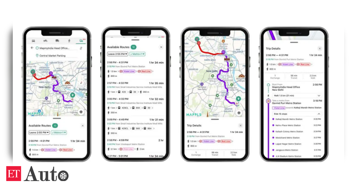 Mappls gets multimodal public transport routing for metro, rail and bus journeys