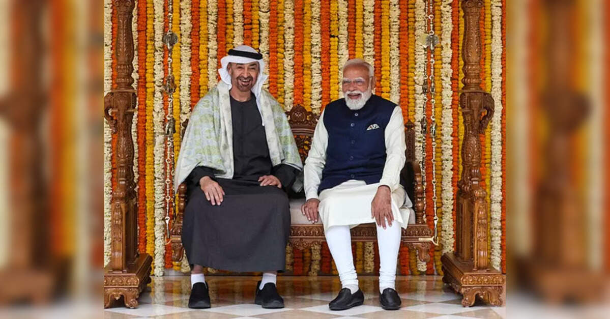 Modi hosts UAE President: Massive $200 bn trade target, LNG deal signed