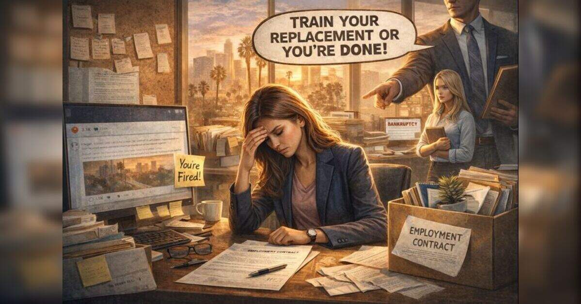 Los Angeles HR professional promised full-time role after manager, HR head and HRIS specialist quit; now faces early termination unless she trains her replacement