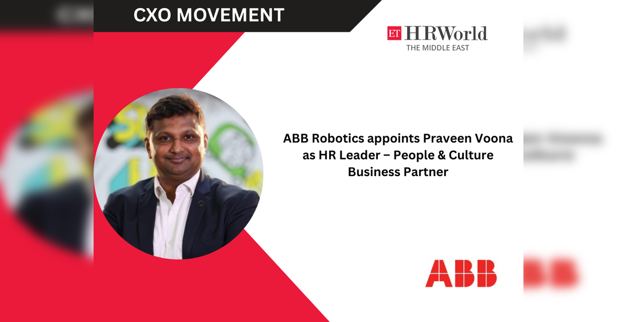 ABB Robotics appoints Praveen Voona as HR Leader – People &amp; Culture Business Partner