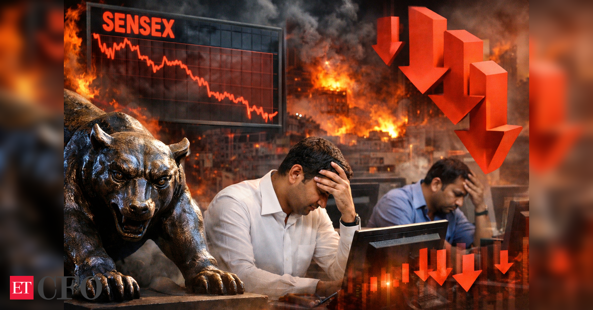 Stock Market Crash: Up to Rs 8 lakh crore gone! Sensex slumps 1,200 pts, Nifty below 24,850 as US-Israel attack on Iran rattles markets