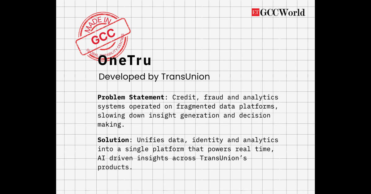 Made in GCC: TransUnion OneTru